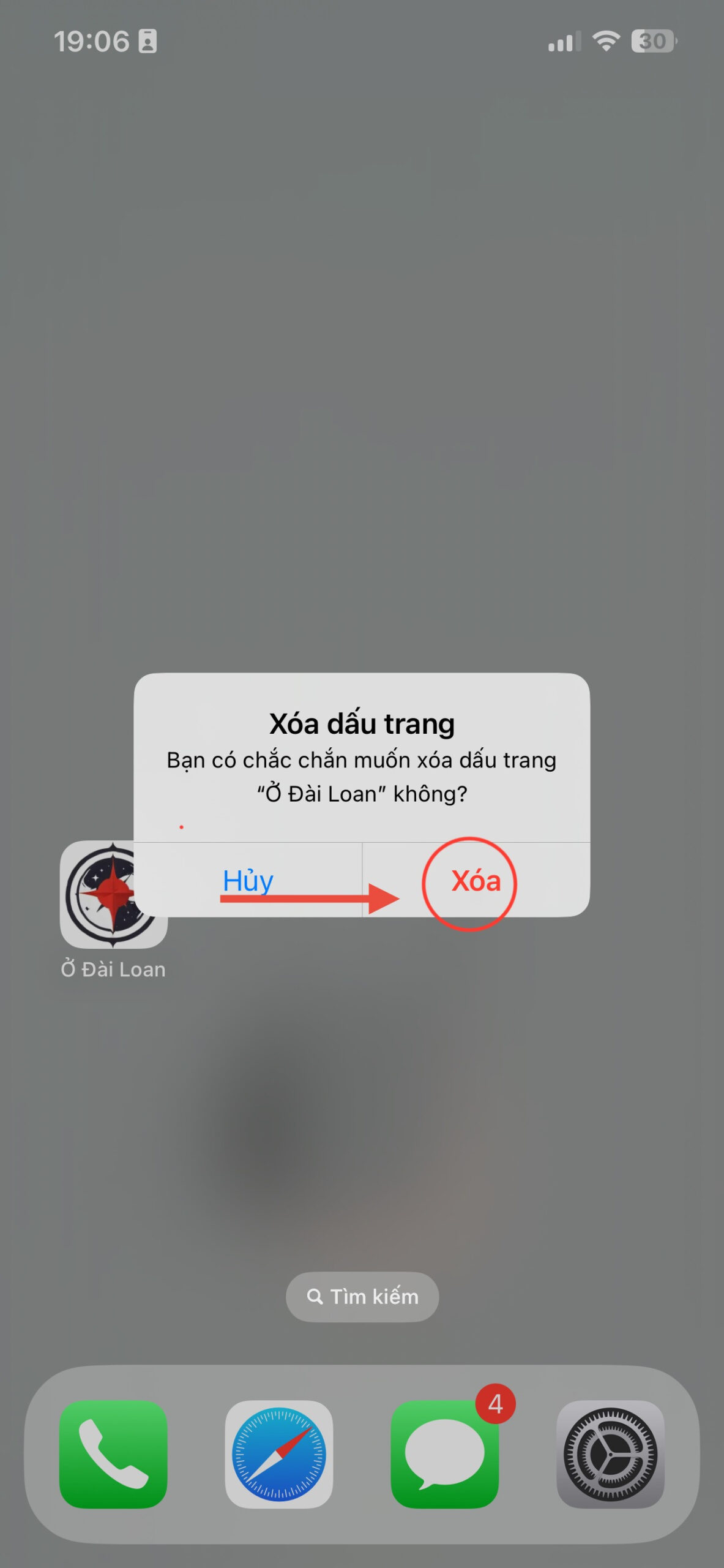 Cách đưa trang web ra màn hình điện thoại iPhone