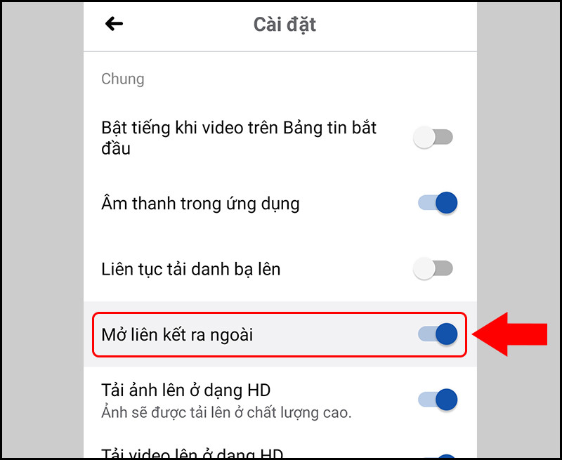 Cách mở link trên Facebook, Messenger bằng trình duyệt ngoài đơn giản